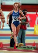 9 March 2001; Yelena Afanasyeva of Russia competing in the Women's 800m during the World Indoor Athletics Championship at the Atlantic Pavillion in Lisbon, Portugal. Photo by Brendan Moran/Sportsfile