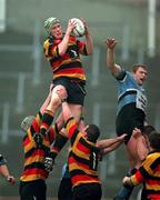 24 March 2001; Graham Quinn of Lansdowne in action against Damien Browne of Galwegians during the AIB All-Ireland League Division 1 match between Lansdowne RFC and Galwegians RFC at Lansdowne Road in Dublin. Photo by Pat Murphy/Sportsfile
