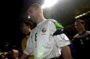 24 March 2001; Roy Keane of Republic of Ireland captain Roy Keane makes his way onto the pitch before his 50th senior appearance at the 2002 FIFA World Cup Qualification Group 2 match between Cyprus and Republic of Ireland at GSP Stadium in Nicosia, Cyprus. Photo by David Maher/Sportsfile