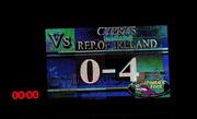 24 March 2000; A general view of the final score shown on the scoreboard after the 2002 FIFA World Cup Qualification Group 2 match between Cyprus and Republic of Ireland at GSP Stadium in Nicosia, Cyprus. Photo by Damien Eagers/Sportsfile