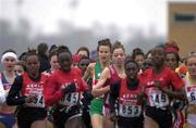 25 March 2001; Sonia O'Sullivan in the middle of the field after about 500 meters during the Senior Women's Short Race at the IAAF World Cross Country Championships at the Wellington Hippodroom in Ostend, Belgium. Photo by Ray McManus/Sportsfile