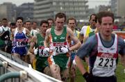 25 March 2001; Keith Kelly of Ireland, 263, competing in the Senior Men's Long Race at the IAAF World Cross Country Championships at the Wellington Hippodroom in Ostend, Belgium. Photo by Ray McManus/Sportsfile
