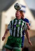 25 March 2001; Jonathan Minnock of Finn Harps in action against Garry Smyth of Bray Wanderers during the Eircom League Premier Division match between Bray Wanderers and Finn Harps at the Carlisle Grounds in Bray, Wicklow. Photo by Ray Lohan/Sportsfile