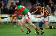 25 March 2001; Joe Errity of Birr in action against with Eugene Coughlan of Seir Kieran during the Offaly County Senior Hurling Championship Final match between Birr and Seir Kieran at St Brendan's Park in Birr, Offaly. Photo by Brendan Moran/Sportsfile