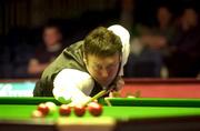 27 March 2001; Jimmy White during his first round match against Alan McManus at the Irish Masters Snooker at the Citywest Hotel in Dublin. Photo by Matt Browne/Sportsfile
