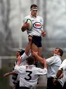 24 March 2001; Jerry Murray of Cork Constitution takes the ball in the line-out during the AIB All-Ireland League Division 1 match between Dungannon RFC and Cork Constitution RFC at Dungannon RFC in Tyrone. Photo by Matt Browne/Sportsfile
