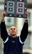 25 March 2001; The fourth official with board that shows the amount of injury time to be played during the Eircom League Premier Division match between Bray Wanderers and Finn Harps at the Carlisle Grounds in Bray, Wicklow. Photo by Ray Lohan/Sportsfile