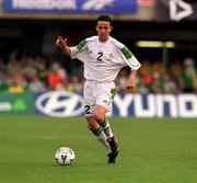 28 March 2001; Gary Kelly of Republic of Ireland during the 2002 FIFA World Cup Qualifier match between Andorra and Republic of Ireland at the Mini Estadi in Barcelona, Spain. Photo by Damien Eagers/Sportsfile
