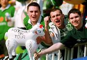 28 March 2001;  Republic of Ireland fans during the 2002 FIFA World Cup Qualifier match between Andorra and Republic of Ireland at the Mini Estadi in Barcelona, Spain. Photo by David Maher/Sportsfile