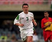 28 March 2001; Ian Harte of Republic of Ireland after scoring his side's first goal, from a penalty, during the 2002 FIFA World Cup Qualifier match between Andorra and Republic of Ireland at the Mini Estadi in Barcelona, Spain. Photo by Damien Eagers/Sportsfile