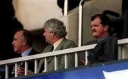 28 March 2001; FAI Chief Executive Bernard O'Byrne, right, with FAI Vice President Milo Corcoran, centre, and FAI President Pat Quigley during the 2002 FIFA World Cup Qualifier match between Andorra and Republic of Ireland at the Mini Estadi in Barcelona, Spain. Photo by David Maher/Sportsfile