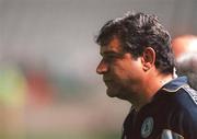 24 March 2001; Cyprus manager Stavros Papadopoulos during the 2002 FIFA World Cup Qualification Group 2 match between Cyprus and Republic of Ireland at GSP Stadium in Nicosia, Cyprus. Photo by Damien Eagers/Sportsfile