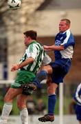 25 March 2001; Barry O'Connor of Bray Wanderers in action against Paddy McGranahan of Finn Harps during the Eircom League Premier Division match between Bray Wanderers and Finn Harps at the Carlisle Grounds in Bray, Wicklow. Photo by Ray Lohan/Sportsfile