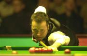 30 March 2001; John Higgins in action against Peter Ebdon during the Irish Masters Snooker Championship at the Citywest Hotel in Dublin. Photo by Matt Browne/Sportsfile