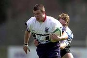 31 March 2001; Maurice Lawlor of Shannon is tackled by Pat Duignan of Galwegians during the AIB All-Ireland League Rugby Division 1 match between Shannon RFC and Galwegians RFC at Thomond Park in Limerick. Photo by Brendan Moran/Sportsfile