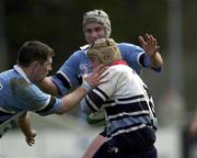 31 March 2001; David Quinlan of Shannon is tackled by Willie Ruane of Galwegians during the AIB All-Ireland League Rugby Division 1 match between Shannon RFC and Galwegians RFC at Thomond Park in Limerick. Photo by Brendan Moran/Sportsfile