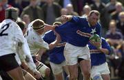 31 March 2001; Trevor Brennan of St Mary's is tackled by Mick O'Driscoll of Cork Constitution during the AIB All-Ireland League Division 1 match between Cork Constitution RFC and St Mary's RFC at Temple Hill in Cork. Photo by Matt Browne/Sportsfile