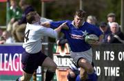 31 March 2001; John McWeeney of St Mary's is tackled by John Kelly of Cork Constitution during the AIB All-Ireland League Division 1 match between Cork Constitution RFC and St Mary's RFC at Temple Hill in Cork. Photo by Matt Browne/Sportsfile