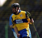 31 March 2001; Brian Culbert of Sixmilebridge celebrates scoring his side's only goal during the AIB All-Ireland Senior Club Hurling Championship Semi-Final Replay match between Graigue Ballycallan and Sixmilebridge at Semple Stadium in Thurles, Tipperary. Photo by Ray McManus/Sportsfile