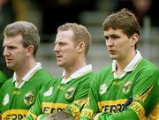 1 April 2001; Kerry players from right, Maurice Fitzgerald, Kieran Scanlon and Mike Hassett stand for the team photograph before the Allianz National Football League Division 1 match between Kerry and Dublin at Fitzgerald Stadium in Killarney, Kerry. Photo by Brendan Moran/Sportsfile