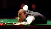 28 March 2001; Steve Davis during his first round match against Ken Doherty at the Irish Masters Snooker at the Citywest Hotel in Dublin. Photo by Matt Browne/Sportsfile