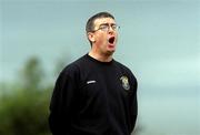 1 April 2001; Portmarnock manager John Hayes during the FAI Lager Cup Third Round match between Portmarnock and Dundalk at John Hyland Park in Dublin. Photo by David Maher/Sportsfile