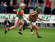 25 March 2001; Ger Connors of Seir Kiernan in action against Gary Cahill of Birr during the Offaly County Senior Hurling Championship Final match between Birr and Seir Kieran at St Brendan's Park in Birr, Offaly. Photo by Brendan Moran/Sportsfile