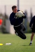 21 March 2001; Nick Colgan during a Republic of Ireland training session in Limassol, Cyprus. Photo by Damien Eagers/Sportsfile