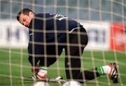 27 March 2001; Shay Given during a Republic of Ireland training session at the Mini Estadi in Barcelona, Spain. Photo by Damien Eagers/Sportsfile