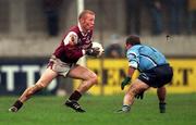 8 April 2001; Michael Comer of Galway in action against Niall O'Donoghue of Dublin during the Allianz GAA National Football League Division 1A match between Dublin and Galway at Parnell Park in Dublin. Photo by Ray McManus/Sportsfile