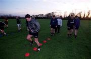 10 April 2001; A general view during Portmarnock squad training, as they prepare for their upcoming FAI Cup Quarter Final match against Longford Town, at the Portmarnock Sports and Leisure Centre in Dublin. Photo by Brendan Moran/Sportsfile