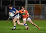 6 February 2016; Gary Walsh, Laois, in action against Ciaron O'Hanlon, Armagh. Allianz Football League, Division 2, Round 2, Armagh v Laois. Athletic Grounds, Armagh. Picture credit: Oliver McVeigh / SPORTSFILE