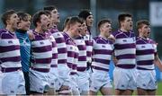 9 February 2016; The Clongowes Wood College team celebrate after the game. Bank of Ireland Leinster Schools Senior Cup 2nd Round, Clongowes Wood College v CBC Monkstown. Donnybrook Stadium, Donnybrook, Dublin. Picture credit; David Fitzgerald / SPORTSFILE