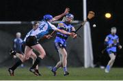 9 February 2016; Pat Hannon, University College Dublin, in action against Ross Donohue, Maynooth University. Independent.ie HE GAA Fitzgibbon Cup, Group A, Round 3, University College Dublin v Maynooth University. UCD, Belfield, Dublin. Picture credit: Sam Barnes / SPORTSFILE