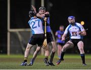 9 February 2016; Jack O'Connor, University College Dublin, in action against David Hennessy, Maynooth University. Independent.ie HE GAA Fitzgibbon Cup, Group A, Round 3, University College Dublin v Maynooth University. UCD, Belfield, Dublin. Picture credit: Sam Barnes / SPORTSFILE