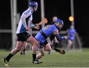 9 February 2016; Ross King, University College Dublin, in action against Tom Stafford, Maynooth University. Independent.ie HE GAA Fitzgibbon Cup, Group A, Round 3, University College Dublin v Maynooth University. UCD, Belfield, Dublin. Picture credit: Sam Barnes / SPORTSFILE