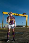 10 February 2016; Pictured at the launch of the 2016 Allianz Hurling League is Wexford’s Lee Chin. Wexford will face Limerick in the opening round of the Allianz Hurling League Division 1 in the Gaelic Grounds, Limerick, this Saturday, February 13th, whilst Antrim face Derry in the first round of Division 2 in Owenbeg, Co. Derry, on Sunday, February 14th. Harland & Wolf site, Belfast, Co. Antrim. Photo by Sportsfile