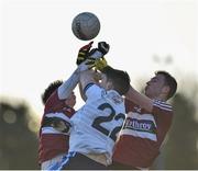 10 February 2016; Patrick McAleer and Matthew Fitzpatrick, St Mary's University Collegee, in action against Richard Donnelly, University of Ulster Jordanstown. Independent.ie HE GAA Sigerson Cup, Quarter-Final, University of Ulster Jordanstown v St Mary's University College, UUJ, Jordanstown, Co. Antrim. Picture credit: Oliver McVeigh / SPORTSFILE