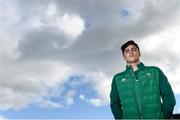 10 February 2016; Ireland's Jimmy O'Brien poses for a portrait after an Ireland U20 Rugby Squad press conference. Maldron Hotel, Dublin Airport, Dublin. Picture credit: Brendan Moran / SPORTSFILE