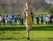 10 February 2016; Sean Donoghue, St Declan's Cabra, on his way to winning the Minor Boys 2000m at the GloHealth Leinster Schools' Cross Country. Santry Demesne, Dublin. Picture credit: Seb Daly / SPORTSFILE