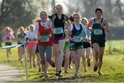 10 February 2016; Abby Taylor, St Gerards, leads the Intermediate Girls 3500m at the GloHealth Leinster Schools' Cross Country. Santry Demesne, Dublin. Picture credit: Seb Daly / SPORTSFILE