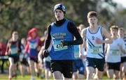 10 February 2016; Louis O'Loughlin, Moyle Park College, leads the Junior Boys 3000m at the GloHealth Leinster Schools' Cross Country. Santry Demesne, Dublin. Picture credit: Seb Daly / SPORTSFILE