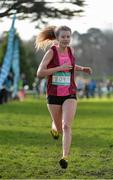 10 February 2016; Emer Fitzpatrick, OLS Templeogue, on her way to winning the Senior Girls 2500m at the GloHealth Leinster Schools' Cross Country. Santry Demesne, Dublin. Picture credit: Seb Daly / SPORTSFILE