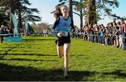 10 February 2016; Aine Kirwan, Loreto Kilkenny, on her way to winning the Minor Girls 1500m at the GloHealth Leinster Schools' Cross Country. Santry Demesne, Dublin. Picture credit: Seb Daly / SPORTSFILE