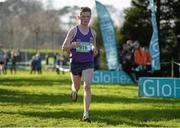 10 February 2016; Jack O'Leary, Clongowes Wood, on his way to winning the Senior Boys 6000m at the GloHealth Leinster Schools' Cross Country. Santry Demesne, Dublin. Picture credit: Seb Daly / SPORTSFILE