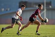 10 February 2016; Jerome Johnston, St Mary's University College, in action against Richard Donnelly, University of Ulster Jordanstown. Independent.ie HE GAA Sigerson Cup, Quarter-Final, University of Ulster Jordanstown v St Mary's University College, UUJ, Jordanstown, Co. Antrim. Picture credit: Oliver McVeigh / SPORTSFILE