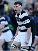 10 February 2016; Senan McNulty, Belvedere College, celebrates his teams first try of the match. Blackrock College v Belvedere College - Bank of Ireland Leinster Schools Senior Cup 2nd Round. Donnybrook Stadium, Donnybrook, Dublin. Picture credit: David Fitzgerald / SPORTSFILE