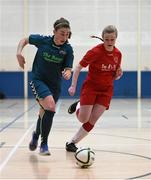 10 February 2016; Rachel Doyle, NUI Maynooth, in action against Denise McGrath, IT Sligo. WSCAI Futsal Finals. University of Limerick, Limerick. Picture credit: Diarmuid Greene / SPORTSFILE
