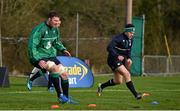 11 February 2016; Ireland's Donnacha Ryan, left, and Ian Madigan in action during squad training. Carton House, Maynooth, Co. Kildare. Picture credit: Brendan Moran / SPORTSFILE
