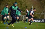 11 February 2016; Ireland's Jonathan Sexton in action during squad training. Carton House, Maynooth, Co. Kildare. Picture credit: Brendan Moran / SPORTSFILE